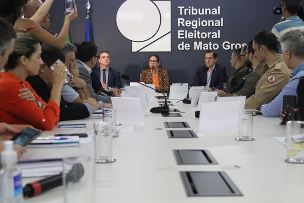 TRE-MT 6 REUNIAO DO GGI EFETIVO DAS FORCAS DE SEGURANCA