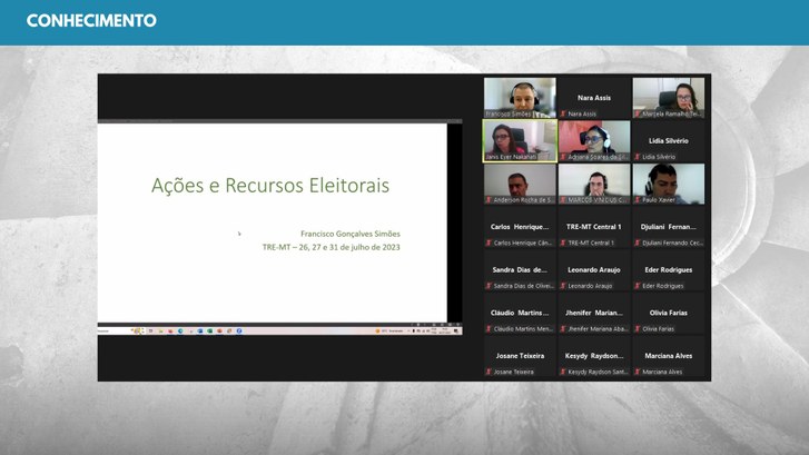 TRE-MT CURSO DE AÇÕES E RECURSOS ELEITORAIS