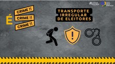 TRE-MT E CRIME - TRANSPORTE IRREGULAR DE ELEITORES