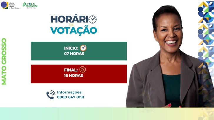 TRE-MT HORARIO DE VOTACAO EM MATO GROSSO