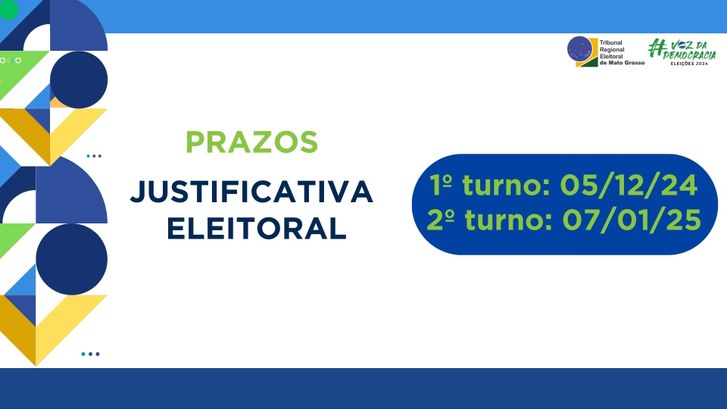 TRE-MT PRAZOS DE JUSTIFICATIVAS DE ELEICOES