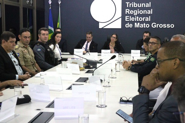 TRE-MT REUNIAO DO GGI PARA SEGURANCA DO 2º TURNO