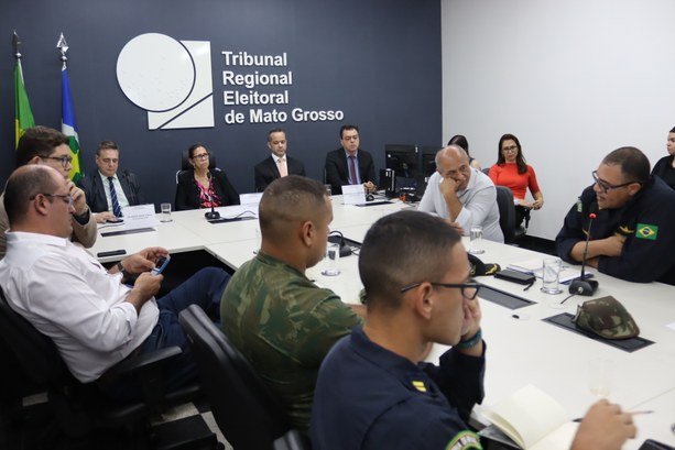 TRE-MT REUNIAO GGI COM FORCAS DE SEGURANCA FEDERAIS